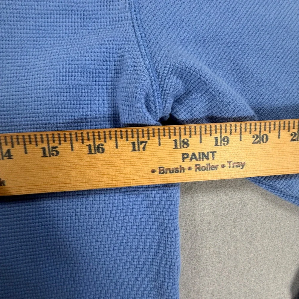 Polo Ralph Lauren Waffle Knit Thermal Shirt Mens Medium Blue Long Sleeve Tee